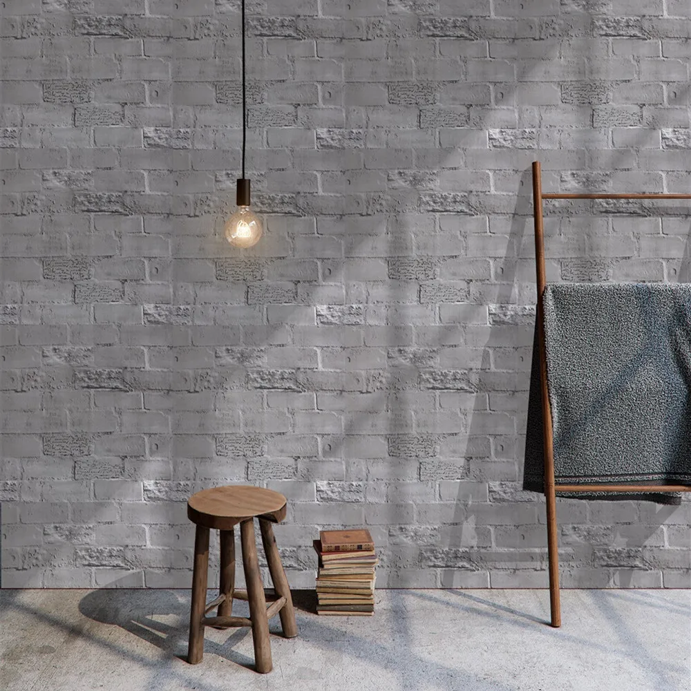 

Waterproof Brick Wallpaper Roll Diy Self Adhesive Peel and Stick Wallpaper Living Room Bedding Room Wall Decor