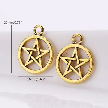 

30Pcs Mixed Pentacle Hexagram Star Protection Lucky Charm Pendant Jewelry Making N58F