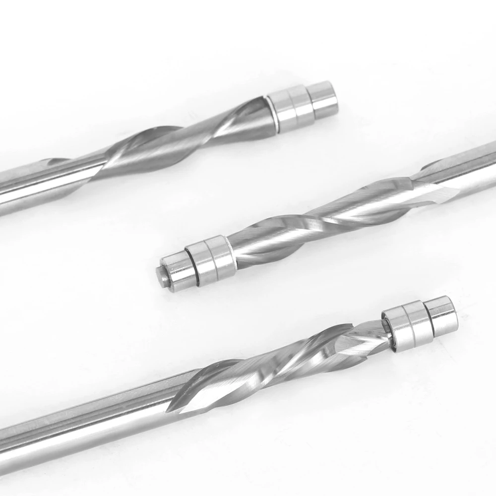 LA VIE 1 PC 6mm 6.35mm shank Solid Carbide Bearing Guided Two Flute Flush Trim Router Bits Woodworking milling cutters end mill