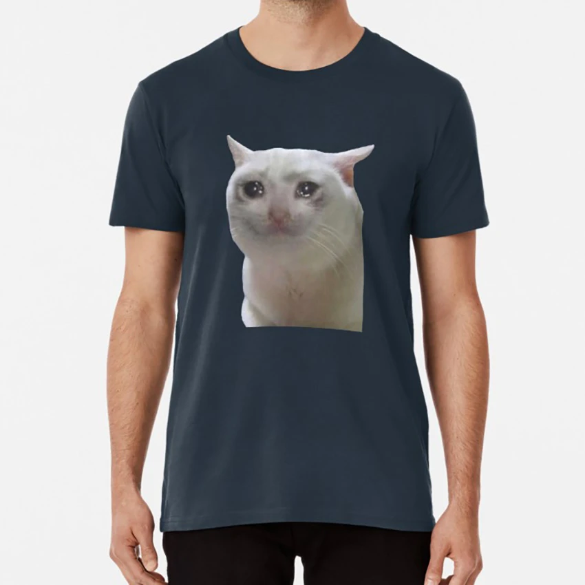 悲しい猫のミームtシャツ 泣いている猫のミーム 面白い猫のミーム インスタグラム Aliexpress Men S Clothing