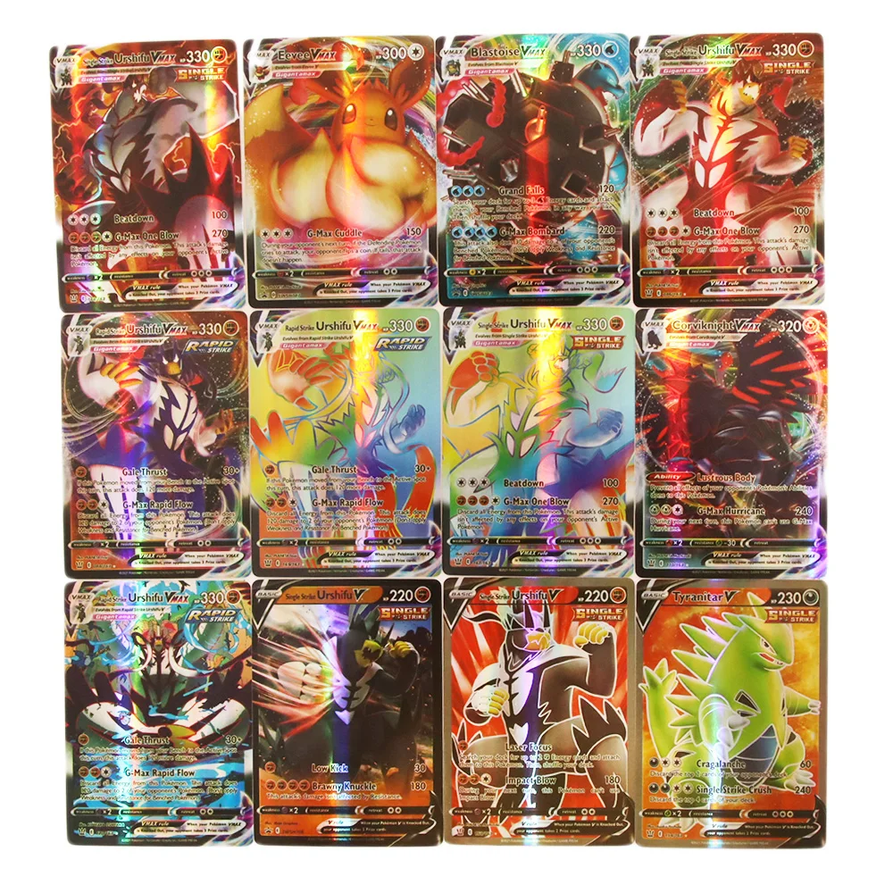 50-300 Pcs Pokemon Card Shining TAKARA TOMY Cards Game TAG TEAM VMAX GX V MAX Battle Carte Trading Children Toy