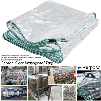 

PVC Canopy Reusable Balcony Waterproof Transparent Tarp Easy Clean Foldable Thick Outdoor Insulation Home Garden Plant Covers