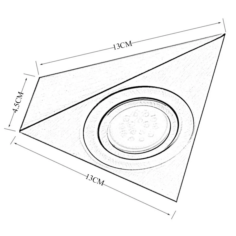 Светодиодный настенный светильник для кухни под шкафом гостиничный счетчик освещение треугольный свет из нержавеющей стали светильник для шкафа