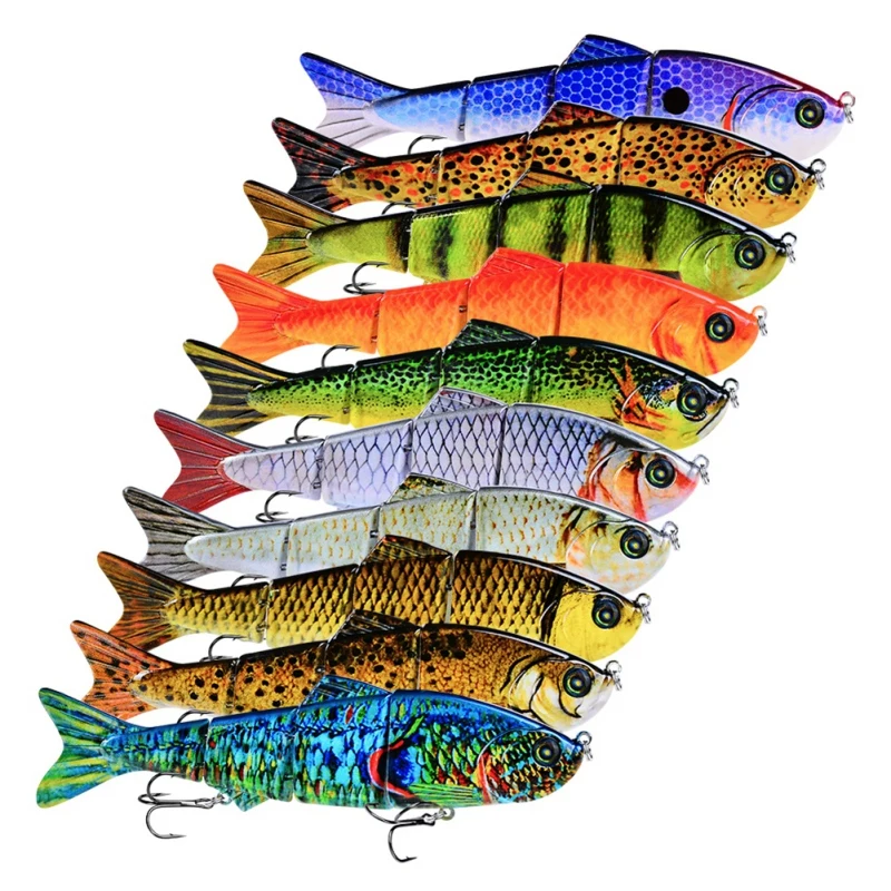 

15.5CM/38G Fishing Lure Fishing Wobblers 4 Segment Swimbait Crankbait Hard Bait Slow With 6# Fish Hooks Fishings Tackle