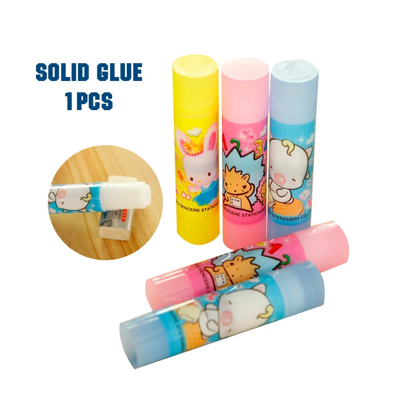 

1P Solid Glue 10g Trumpet Glue Stick Environmental Protection Non-Toxic Cartoon Student Creative Office Stationery