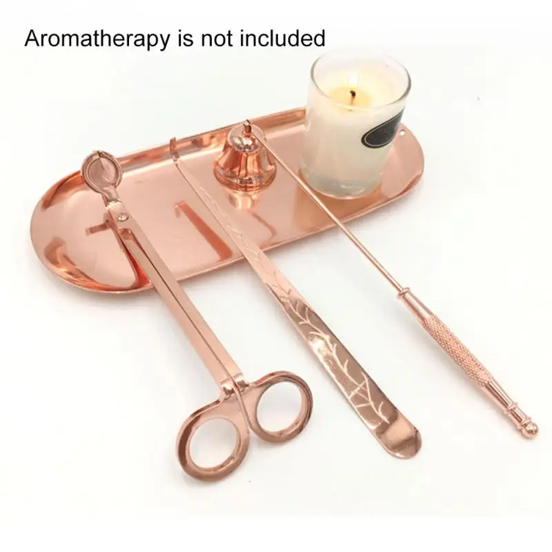 

5Piece Set Candle Wick Trimmer Candle Snuffer Candle Plate Wick Dipper Candle Supplies Care Kit Creative Gift For Wax Lovers