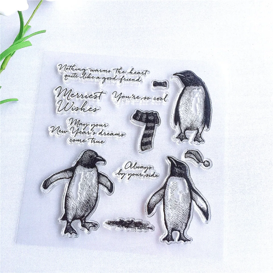 Lovely Catton Penguin Craft Transparent Silicone Stamp for Scrapbooking DIY Photo album Card Making Decorative Clear Stamp Sheet