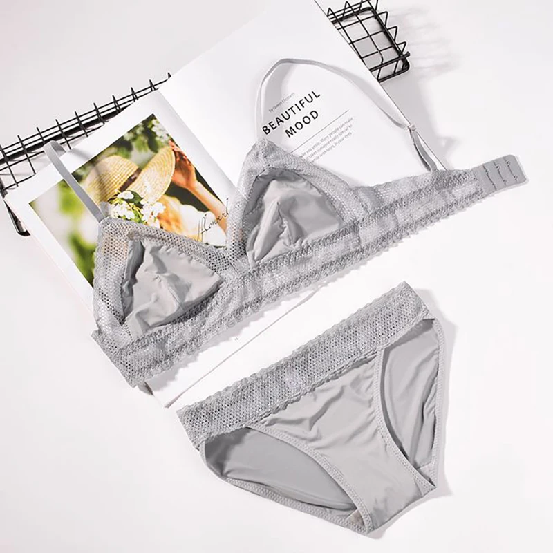 SAY MORNING Hot Sale French Bra & Brief Sets Sexy Lace Bra Sets Ultrathin Cotton Breathable Sexy Lingerie