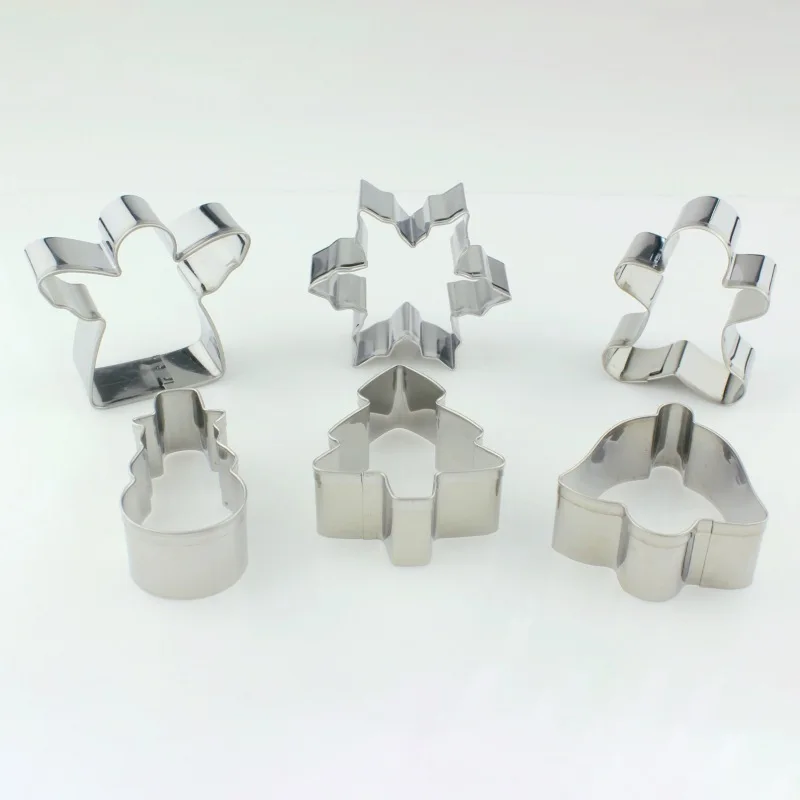 6/8 шт. 3D Рождество Нержавеющая сталь торта модель DIY Инструменты для выпечки формы для печенья