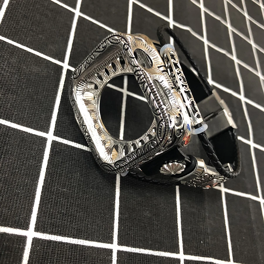 Кожаный ремешок для apple watch 44 мм 40 4/5 42 38 iwatch 3/2 запасной Высококачественный