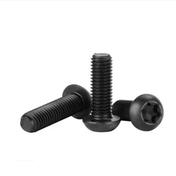 

5-20PCS M4 M5 M6 M8 Grade 10.9 steel with black Six lobe torx pan round button head screw