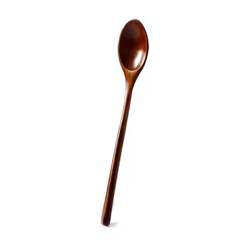 

Wooden Spoons Long Handle Kitchen Cooking Mixing Food Spoon Dining Table Friendly Supplies Y1QB