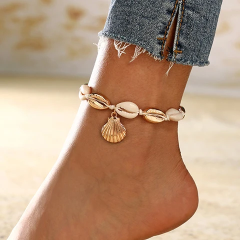 Colorful Turkish Eyes Anklets for Women Butterfly Flower Zircon Shell Cat Ankle Bracelet Summer Beach Foot Leg Jewelry