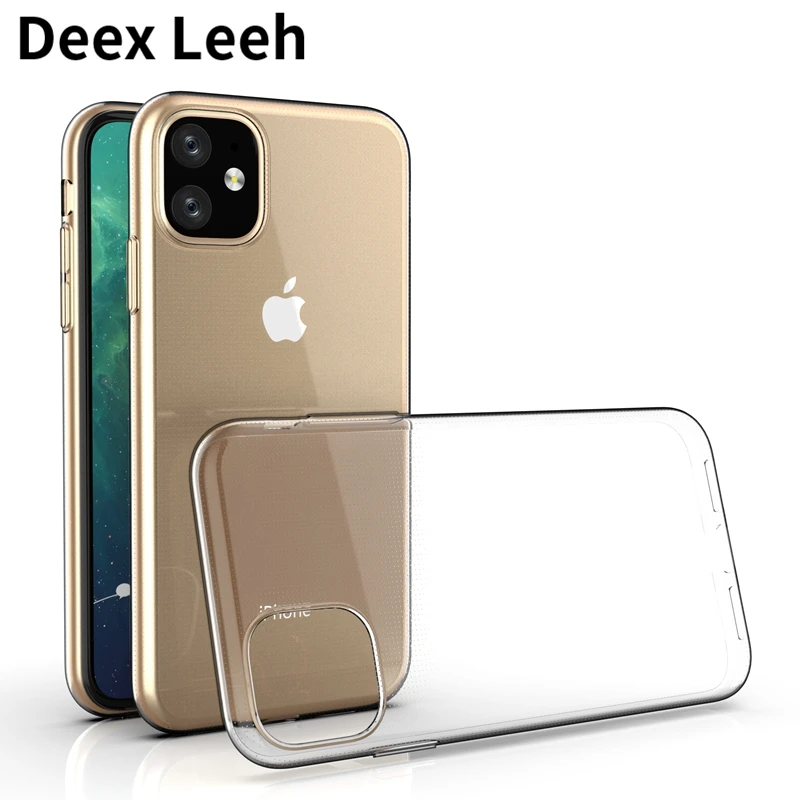 100% прозрачный мягкий ТПУ чехол для iphone 11 Pro Max прозрачная гелевая задняя крышка Apple