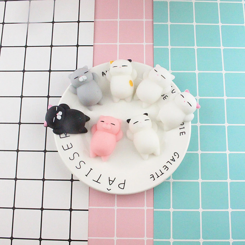 Mini Change Color Cute Cat Antistress Ball Squeeze Mochi Rising Abreact Soft Sticky Stress Relief Funny Toy Antistress