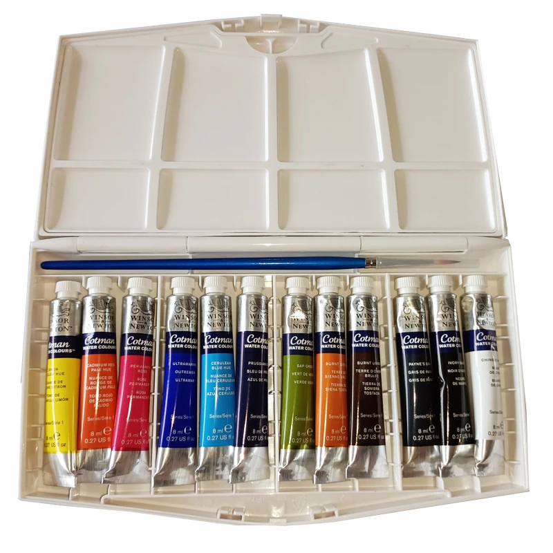 WINSOR&NEWTON Cotman Solid Watercolor Paint Pigment 8/12/24/36/45 Colors Drawing Supplies