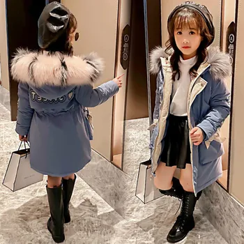 

Girls Winter Coat 2020 New Korean Fashion Mid-length Padded Outerwear Girls Thick Coat Winter Jacket Kids Clothes 10 12 Years