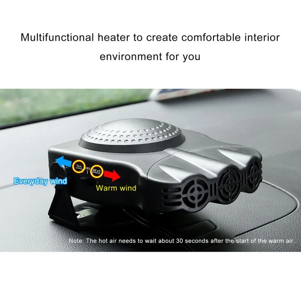 12 В 150 Вт автомобильный охлаждающий вентилятор для автомобиля горячий теплый обогреватель ветрового стекла Demister Defroster 2 в 1 портативный