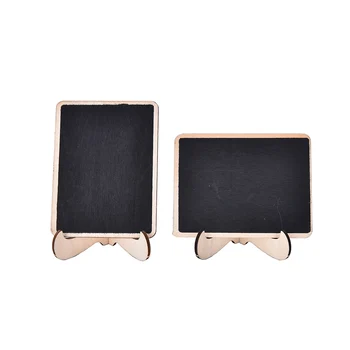 

10pcs Mini Blackboard Wooden Rectangle Shape Board Wedding Party Table Decor Small Chalkboard Message Notice Number Tag
