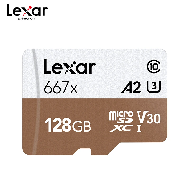 Lexar профессиональная карта памяти до 100 МБ/с. микро SD карты 667x C10 256 ГБ TF карта 128 ГБ Бесплатный адаптер для беспилотная спортивная видеокамера