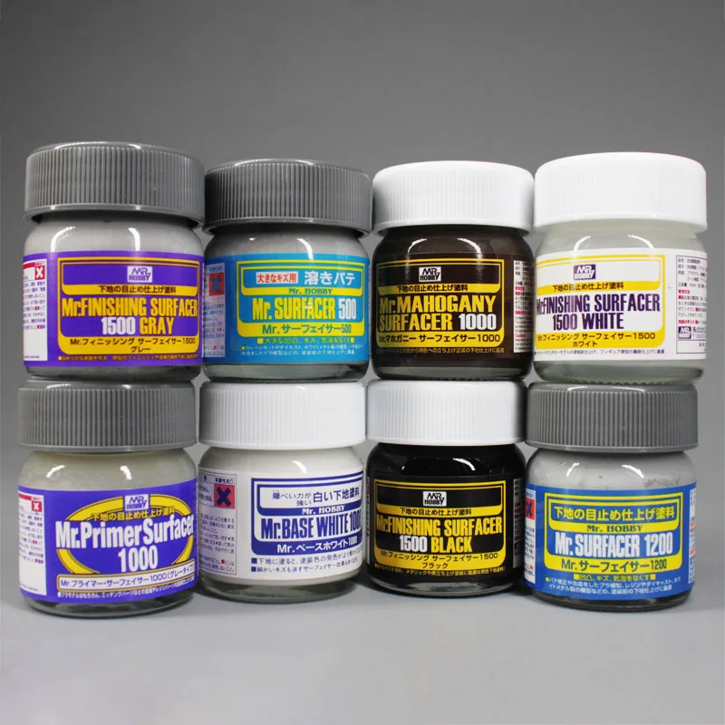 40ML Mr Hobby Mahogany Finishing Primer Surfacer Base 1000 1500 For DIY Military Tank Ship Plane Model Handicrafts Building Tool