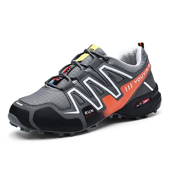

New Men Running shoes Outdoor Breathable anti-skid Wear-resistant lace-up sneakers Male jogging training Travel sports shoes