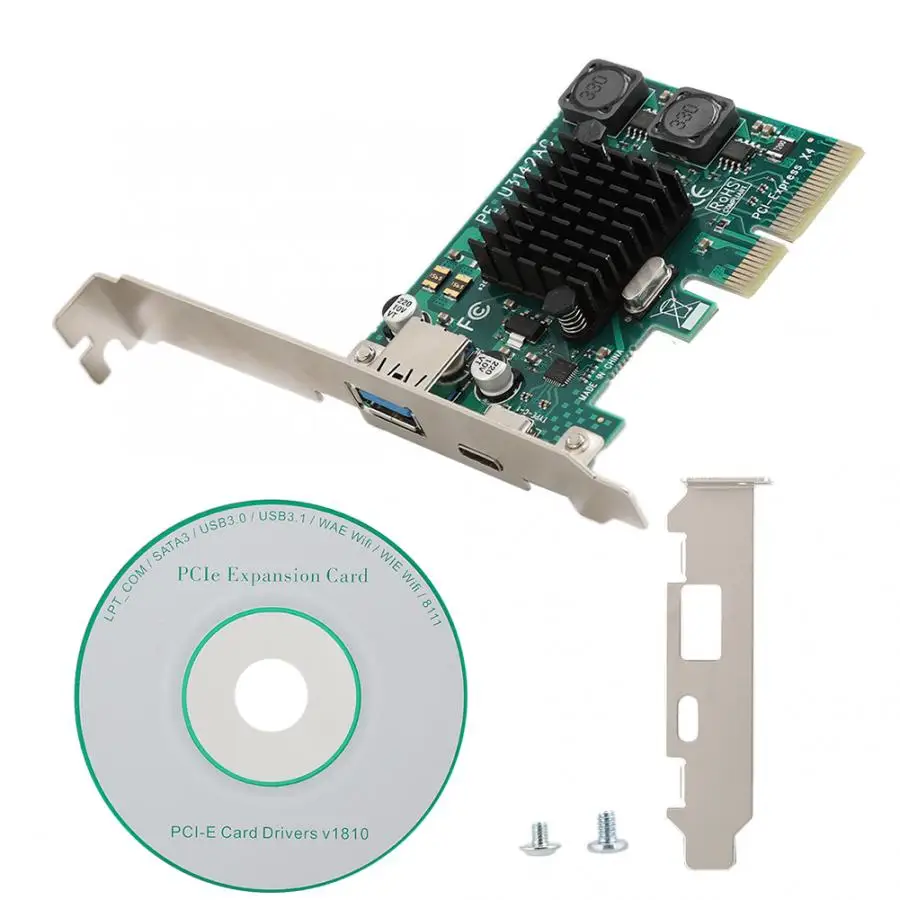 Настольный PCI-E к USB3.1 тип расширения-A + type-C адаптер Riser Card для XP/WIN7/8/8 1/10 | Компьютеры