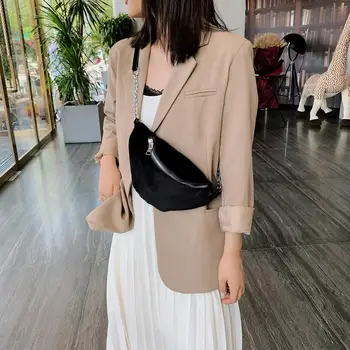 

Fashion Velvet Fanny Chest Belt Bags Women Girls Chain Money Phone Purse Zipper Simple Classic Waist Bag Shoulder Crossbody Bags