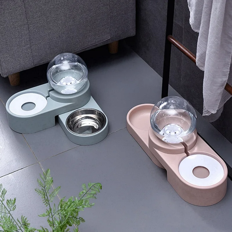 Bubble миски для собак, кошек, корма, автоматическая кормушка 1.8л, фонтан для питья воды, большая миска для собак, котенок, контейнер для кормления 2 в 1