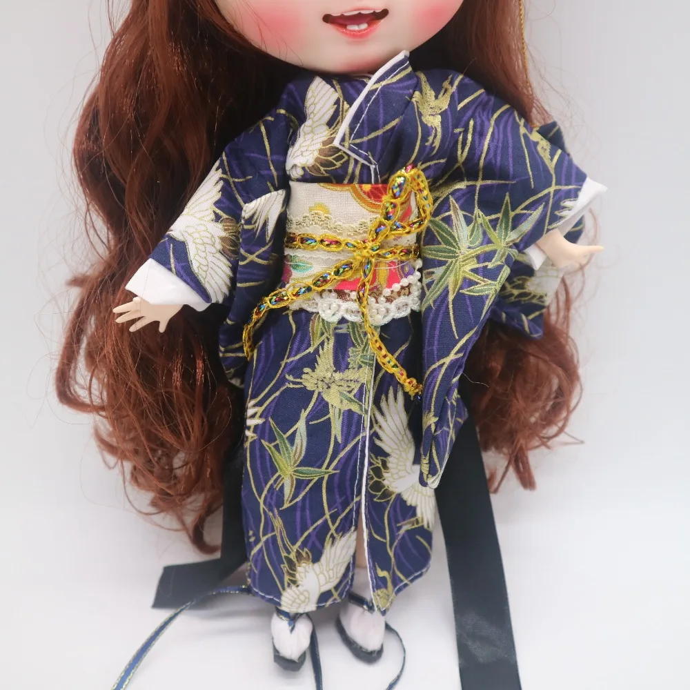 Кимоно для куклы Blyth, японская Одежда для кукол, одежда хорошего качества