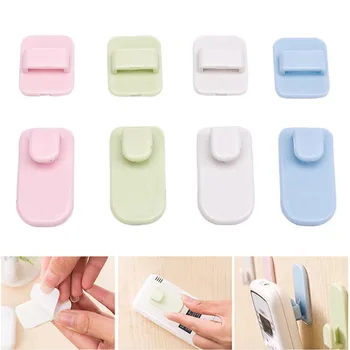 

Plastic Hooks 2 pairs(4pcs) Sticky Hook Set TV Air Conditioner Remote Control Hanger Key Practical Wall Storage Holder Strong