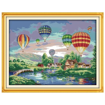

Colorful balloons painting counted 11CT 14CT DIY kit Chinese wholesale Cross Stitch embroidery needlework Sets home decor