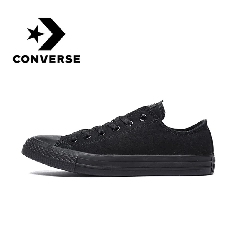 

Original Authentic Converse ALL STAR Classic Unisex Skateboarding Shoes Low-Top Lace-up Durable Canvas Footwear Black 1Z635