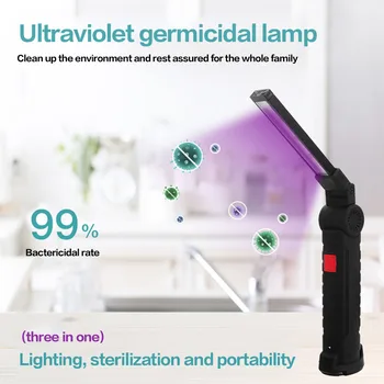 

Portable Folding UV Light Sterilizer Stick LED UV Lamp USB Powered For Home Living Room Cleaning USB charging