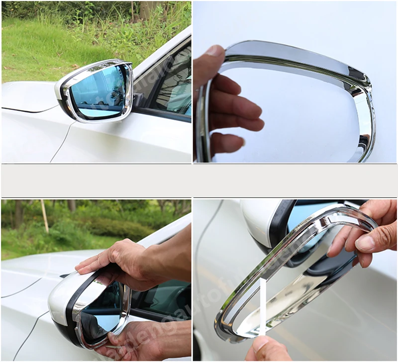 2pcs For Honda Accord- ABS Chrome Side Rearview Mirror Rain Visor Eyebrows Cover Trim Car Styling Accessories