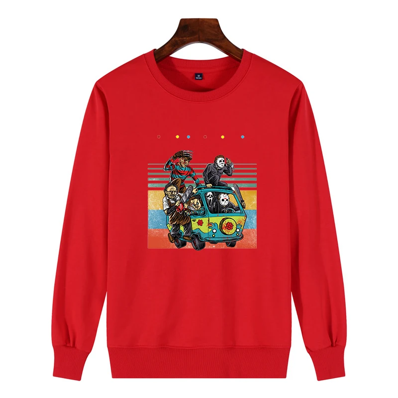 9630 Red Ужасы друзья Pennywise Майкл Майерс Джейсон Вурхиз Хэллоуин для женщин/мужчин свитер хлопок соответствующие повседневные унисекс пуловер - Цвет: 9630 Red