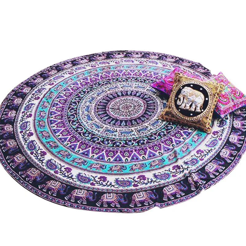 

New 2019 Tapestry Bohemia Tapestry Round Beach Towel Mandala Mat Large Picnic Blanket Indian Style Wall Decor Home Textile