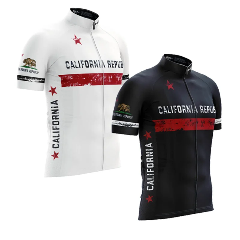 2018-California-Republic-cycling-jersey-white-black-summer-short-sleeve-cycling-clothing-2-styles-maxhonor-full