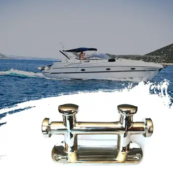 

Marine Double Cross Cable Pile Mooring Bollard Stainless Steel Hardware Accessories For Yacht Speedboat Fishing Boat