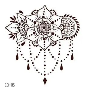 CD-113 25 стилей, индийские, племенные, сексуальные, кружевные, черная хна, Временные татуировки, наклейка для женщин, ручная бижутерия, тату, водостойкие, поддельные, браслет, тату - Цвет: CD-113