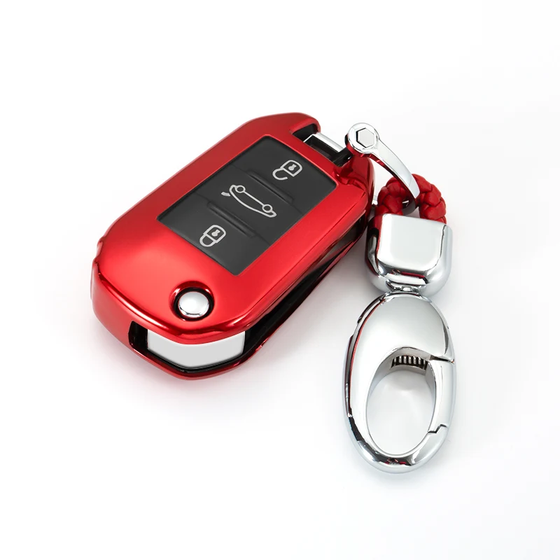 New Soft TPU 3 Button All inclusive Car Key Case Cover For Peugeot 107 308sw 407 208 508 408 Accessories Protection Shell