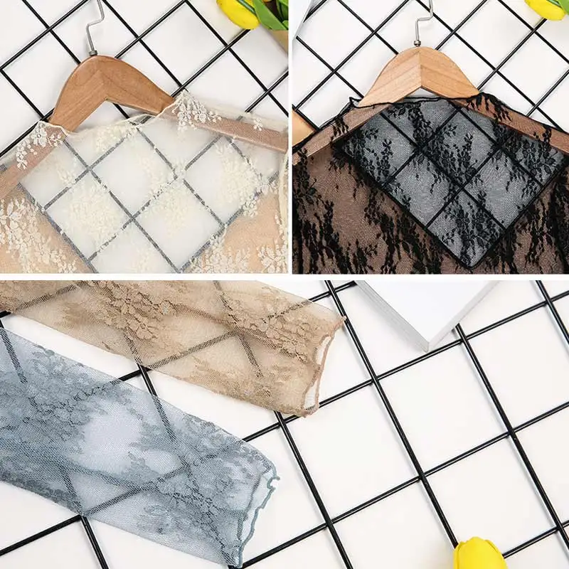 Сексуальная Женская Блузка Прозрачная сетчатая с длинным рукавом прозрачная