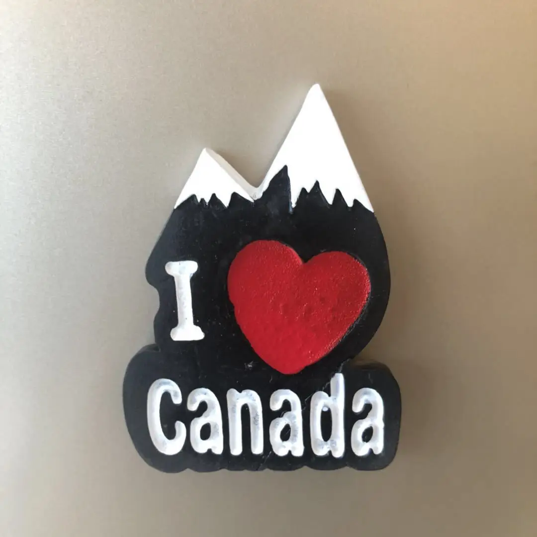 Kühlschrank Magnet Tourist Kanada Toronto Maple Blätter Fawn Skifahren Whale Mountainbike Schnee Souvenir Harz Kühlschrank Aufkleber