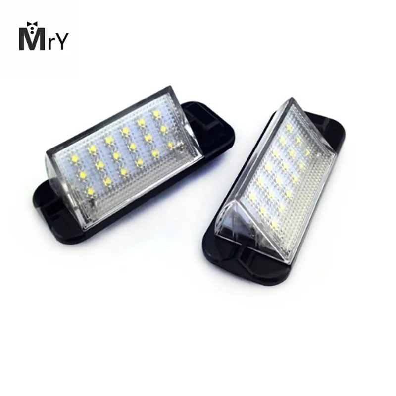 

For BMW E36 3 Series 1992-1998 For 318i/320i/M3 2Pcs White Error Free Auto License Plate Light 18 LED 3528SMD Lamps
