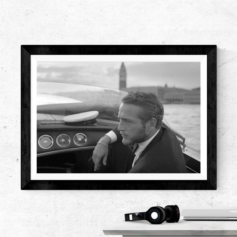Paul Newman черно белая фотография принты классический фильм звезда фото искусство на