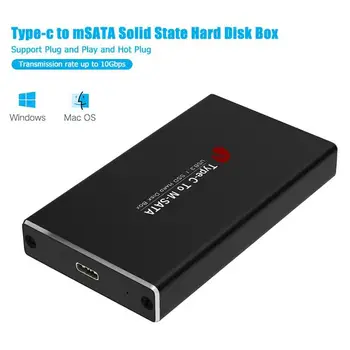 

New Type C to mSATA Solid State Drive Box Adapter USB 3.1 SSD Hard Disk Enclosure Mobile Case External Solid State Hard Disk Box