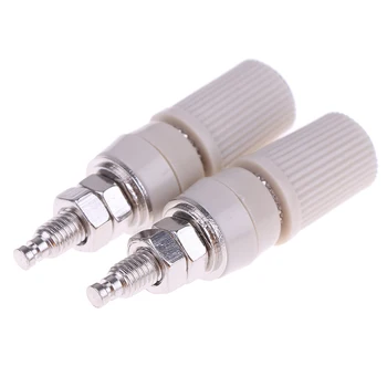 

2 Pcs DIY 30V-60V / MAX.24A M5 Gold Plated Copper 0.16" Banana Male Plug Test Solder Connector