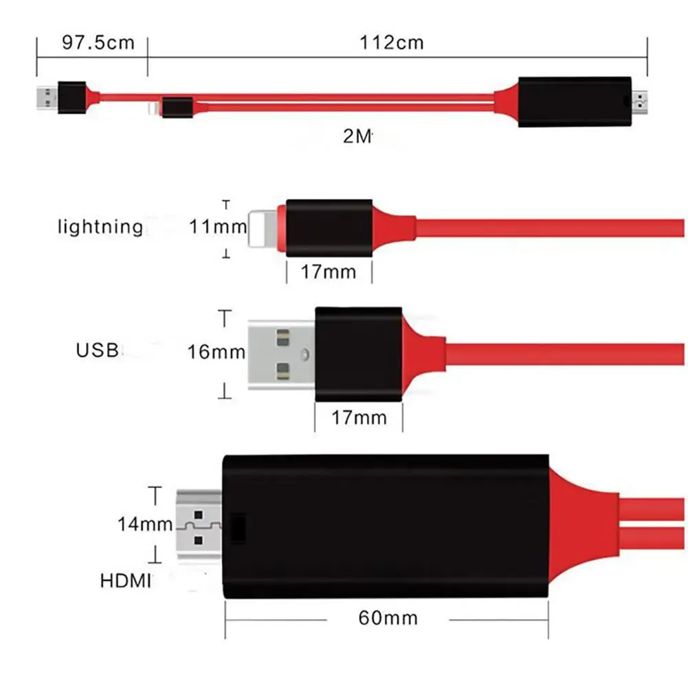 MeterMall HDMI кабель удлинитель для мобильного телефона применимый к Apple конвертировать в HDMI синхронный кабель передачи