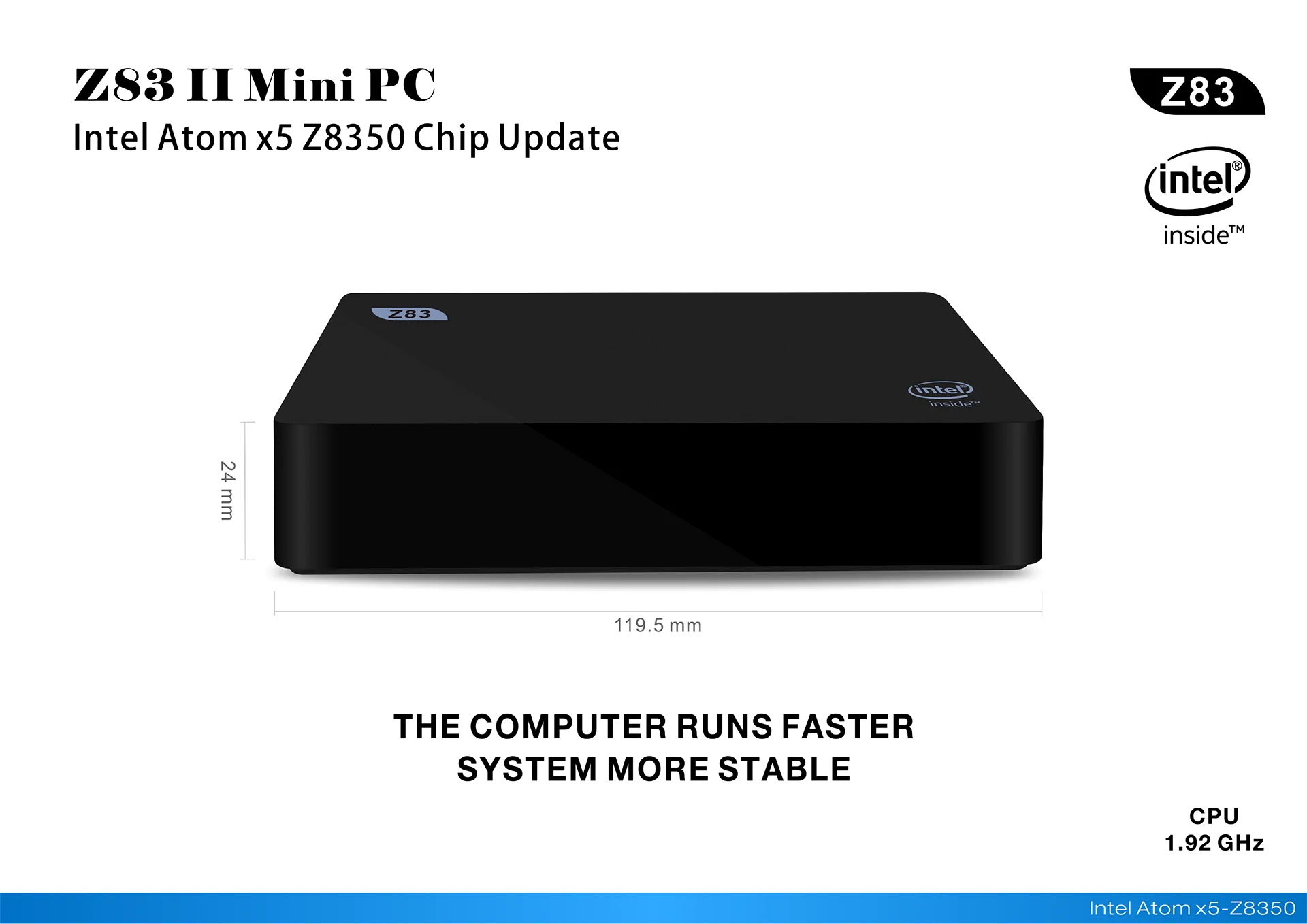 

Intelligent Z83II windows 10 Mini pc Z8350 TV Box HD display 4G 32GB/64GB 5.8gwifi set top box Media Player