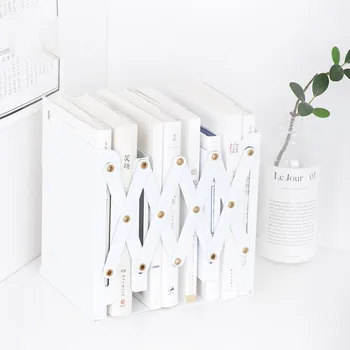 

Nordic Ins Creative Retractable Book Stand Desktop Storage Organizer Work Storage Supplies Metal Bookend Holder For Students
